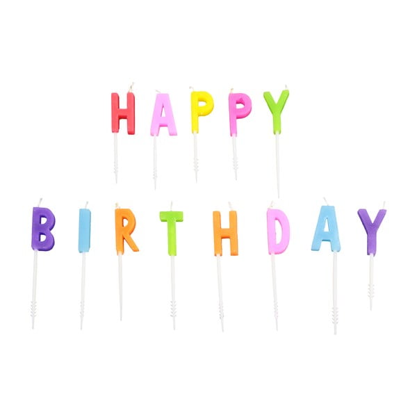 Комплект свещи за торта "Честит рожден ден - Le Studio