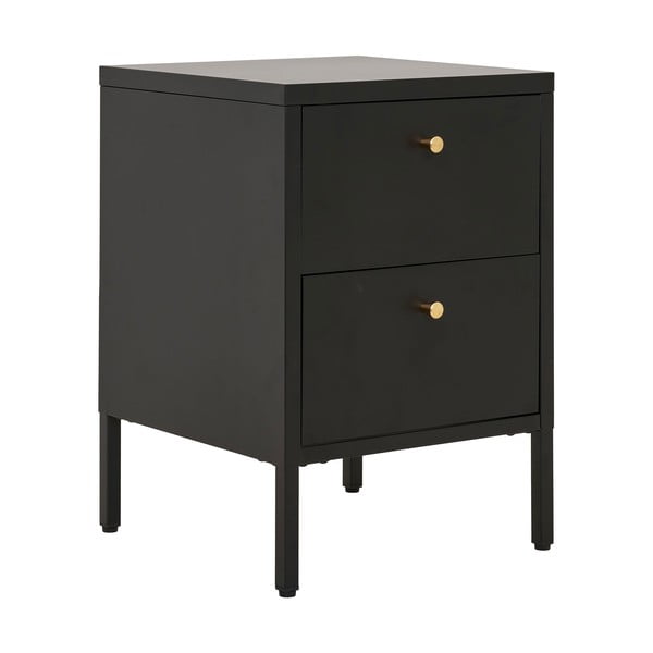 Черно метално нощно шкафче Dalby – House Nordic-image-2