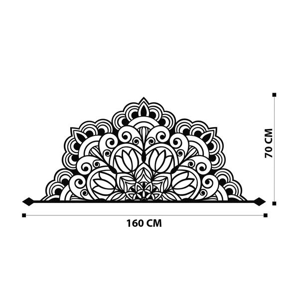 Метална декорация за стена 160x70 cm Mandala - Wallity-image-2