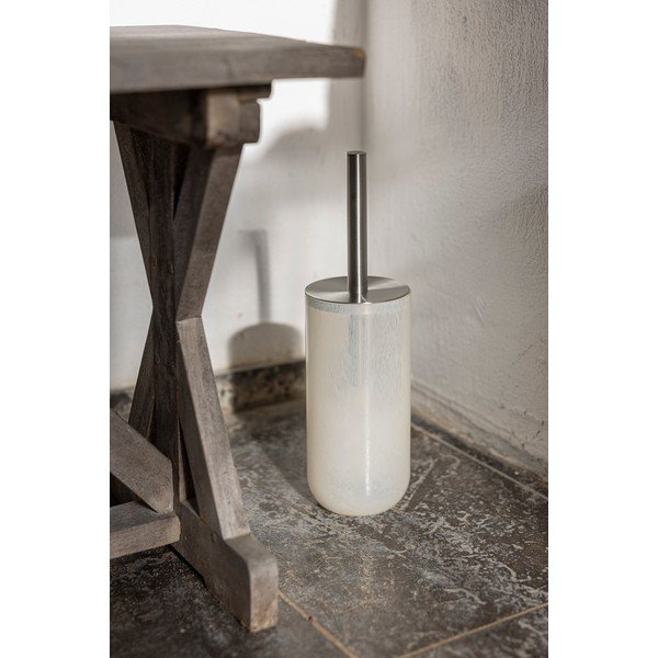 Кремава стъклена четка за тоалетна Opal – Mette Ditmer Denmark-image-1