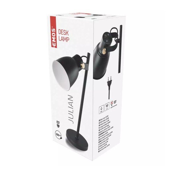 Черна настолна лампа (височина 46 cm) Julian - EMOS-image-1