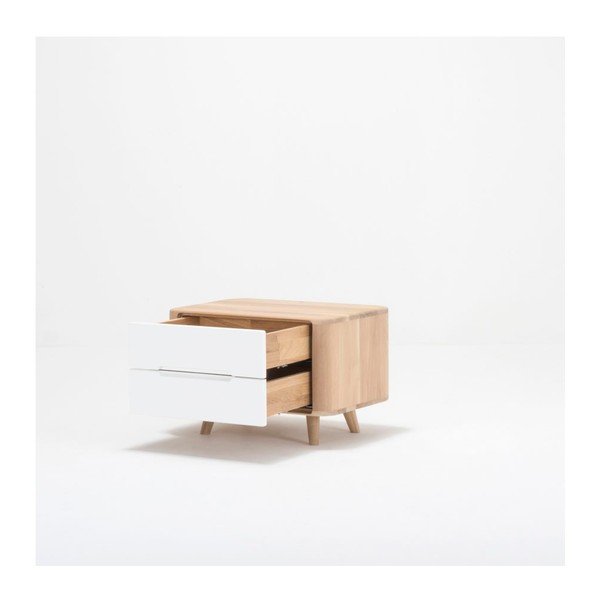 Нощно шкафче от дъбово дърво Едно, 60 x 42 cm Ena - Gazzda-image-1