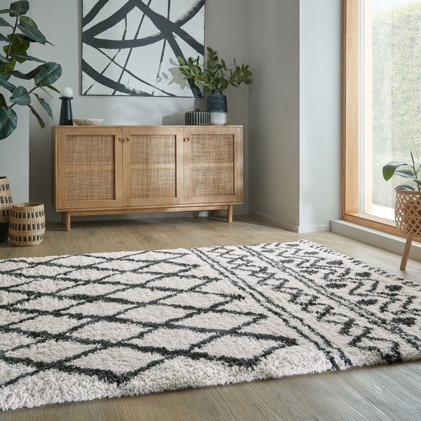 Килим в цвят слонова кост 120x170 cm Souq Lines – Flair Rugs-image-1