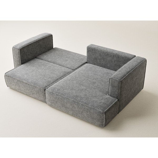 Сив шенилов сгъваем/с място за съхранение ъглов диван (десен ъгъл) Velto – Maison de Rêve-image-3