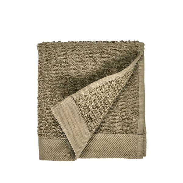 Маслиненозелена кърпа от органичен хавлиен памук, 30 x 30 cm Comfort Organic - Södahl