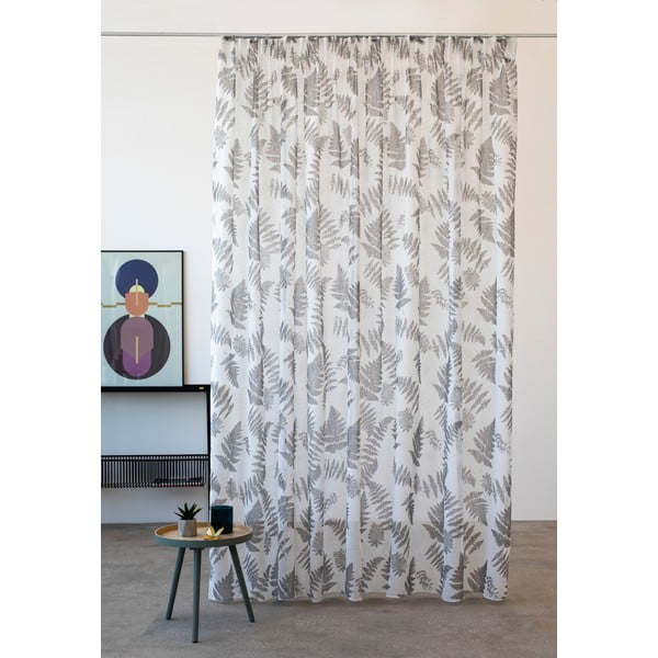 Бяло-сива завеса 300x260 cm Feriga - Mendola Fabrics