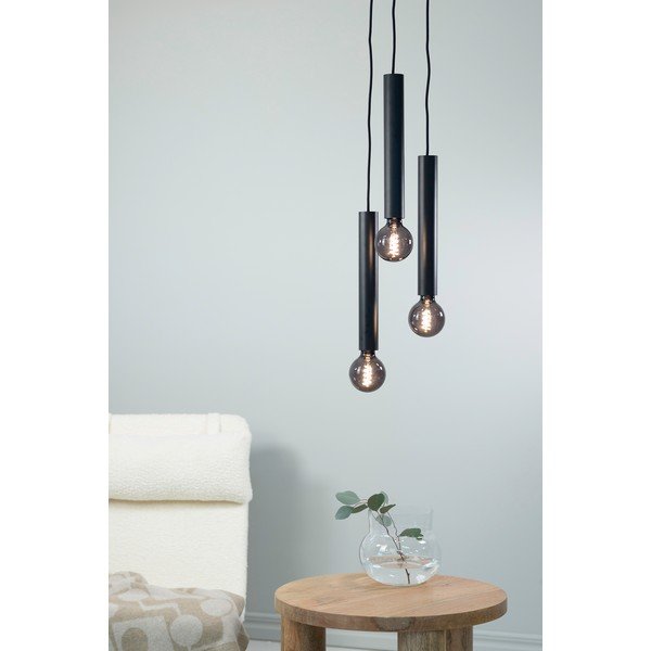 Черна висяща лампа с метален абажур 25x25 cm Sencillo - Markslöjd-image-1