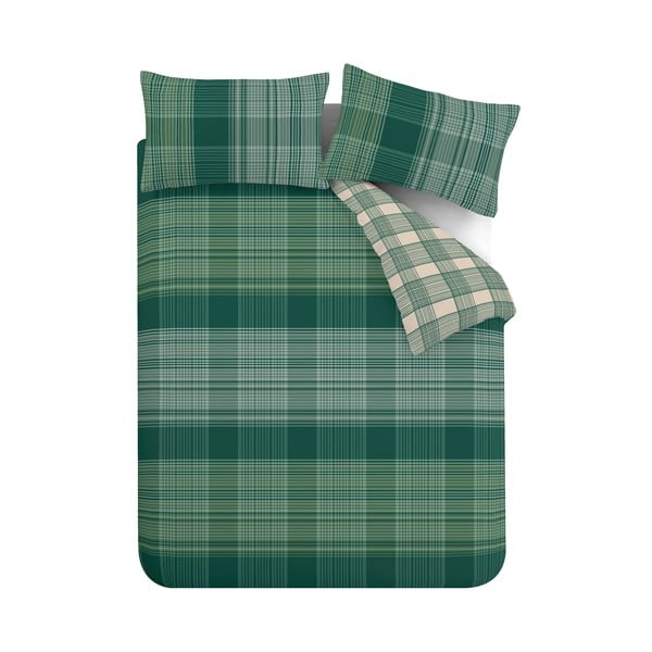 Зелено спално бельо 200x200 cm Roxburgh Kelso - Catherine Lansfield