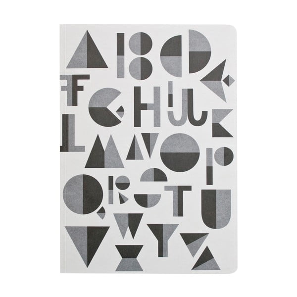 Šedý zápisník Michelle Carlslund Alphabet