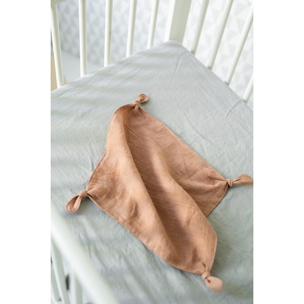 Детски сив ленен чаршаф Nature, 90 x 200 cm - Linen Tales-image-1