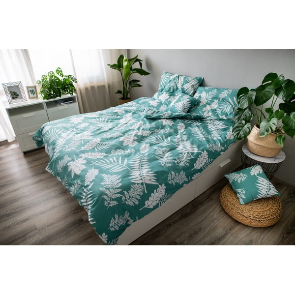 Зелено памучно спално бельо , 140 x 200 cm Palma - Cotton House