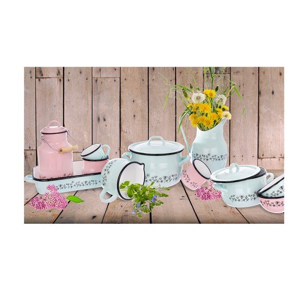 Ментовозелена емайлирана чаша Meadow, 400 ml - Orion-image-1