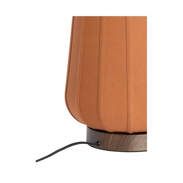 Теракотена метална настолна лампа с текстилен абажур (височина 29 cm) Bibia – Light & Living-image-3