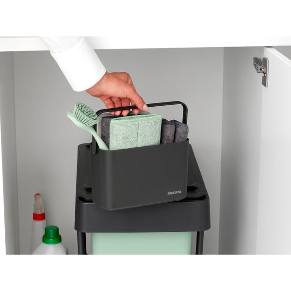 Тъмносив комплект за миене на съдове от рециклирана пластмаса SinkSide – Brabantia-image-4