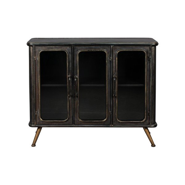 Черна метална витрина 100x80x37 cm Denza – Dutchbone