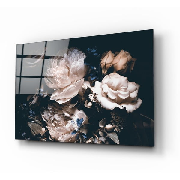Картина върху стъкло Букет, 72 x 46 cm Flowers - Insigne