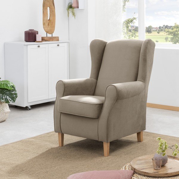 Фотьойл от кафяво кадифе Lorris - Max Winzer-image-1