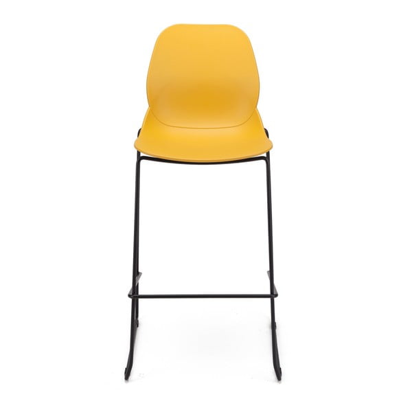 Комплект от 4 жълти бар стола Greta - Marckeric