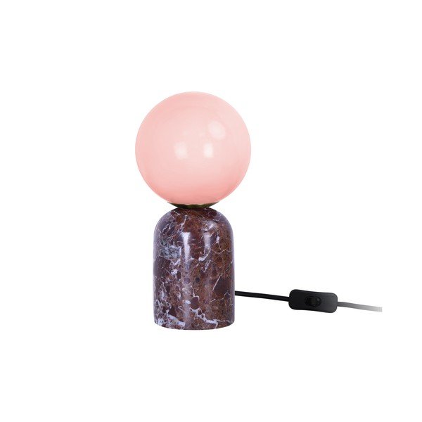 Бордо мраморна настолна лампа (височина 20 cm) Lazio Sphere – Leitmotiv-image-2