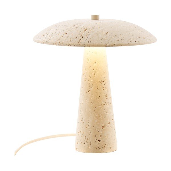 Бежова каменна LED настолна лампа (височина 25,5 cm) Consett – House Nordic-image-3