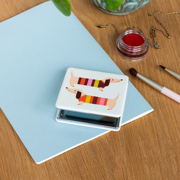 Козметично увеличително огледало 7x7 cm Sausage Dog – Rex London-image-1
