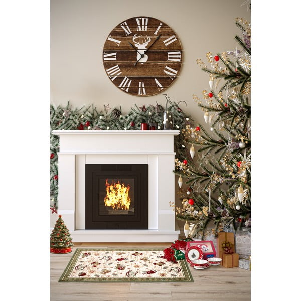 Зелен килим с коледен мотив със смес от памук 50x80 cm Toy's Delight Green Christmas – Villeroy&Boch-image-1