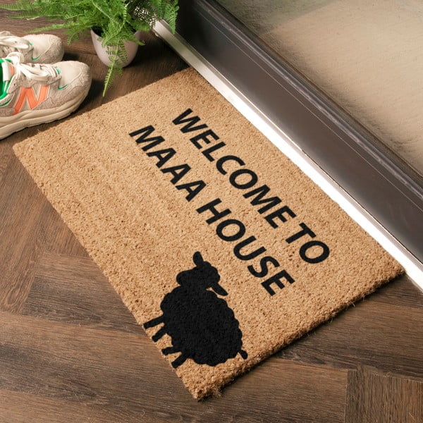 Изтривалка от кокосови влакна 40x60 cm Welcome to Maaa House – Artsy Doormats-image-1