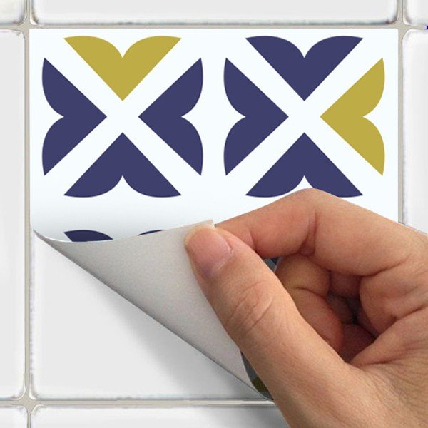Комплект от 30 стикера за стена Стикери за стена Циментови плочки Azulejos Vinito, 15 x 15 cm - Ambiance-image-1