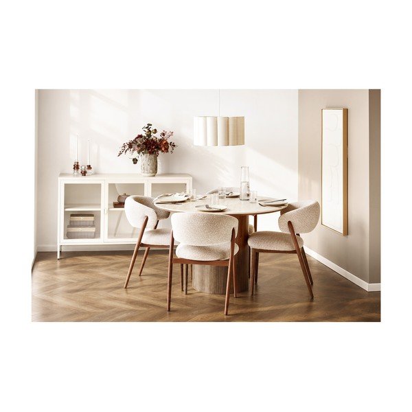 Кръгла трапезна маса с керамичен плот ø 120 cm Delphi – House Nordic-image-1