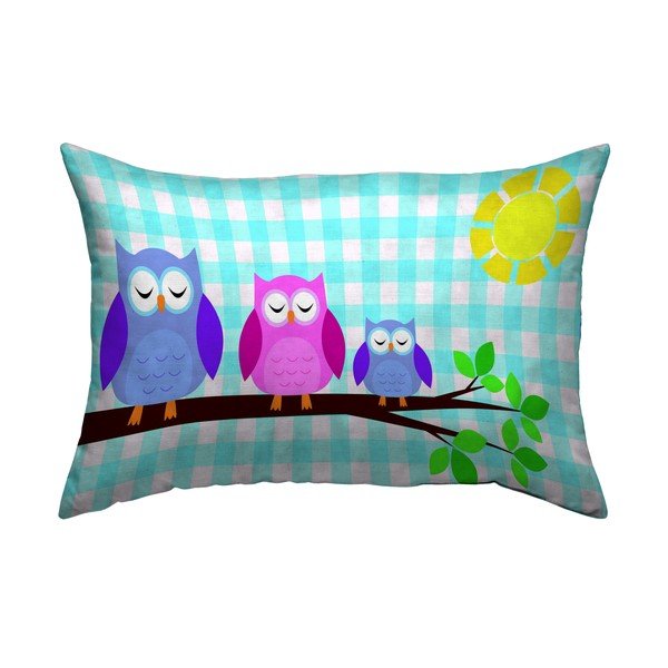 Polštář Pady Owls Day, 40x40 cm