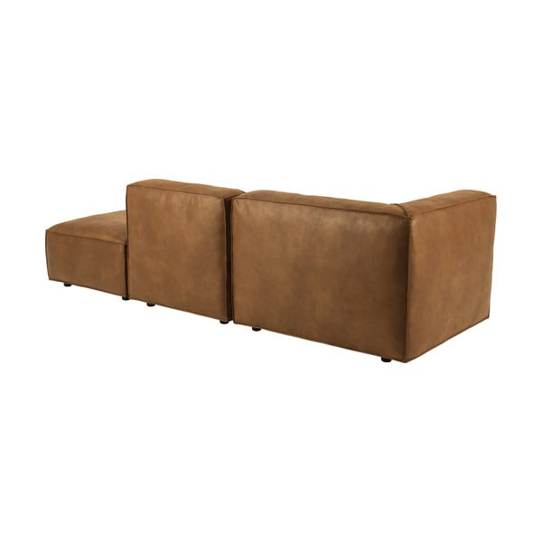 Кафяв стол за отдих от изкуствена кожа (ляв ъгъл) Fairfield Kentucky - Bonami Selection-image-4