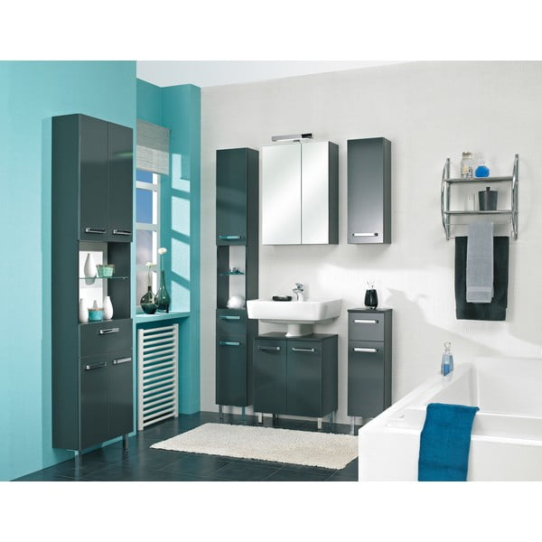 Тъмно сив шкаф под умивалника 50x62 cm Set 311 - Pelipal-image-2