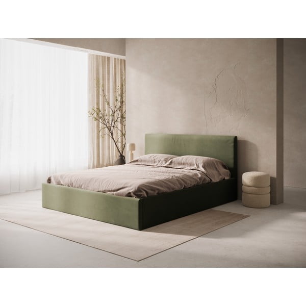 Зелена тапицирана табла за легло 210,5x100 cm Remo – Micadoni -image-1