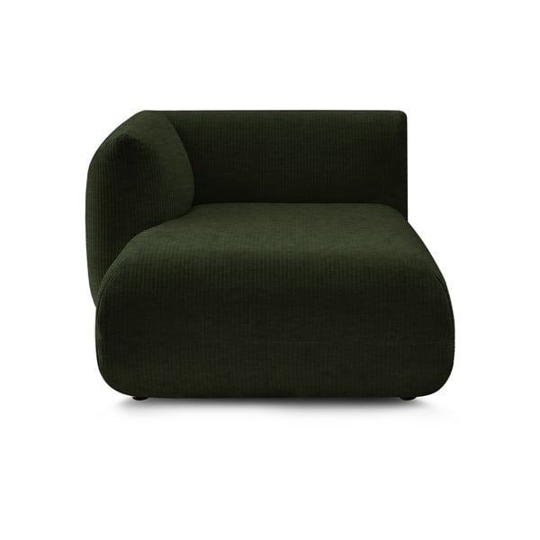 Зелен велурен модул за диван (ляв ъгъл) Lecomte - Bobochic Paris