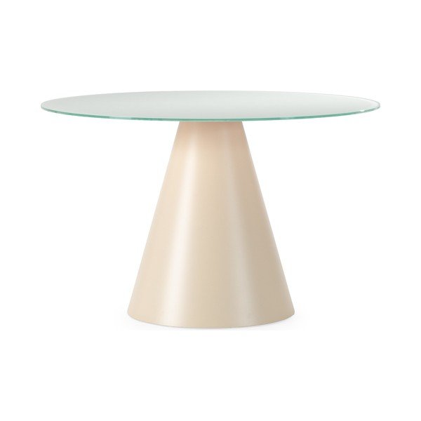 Кръгла трапезна маса със стъклен плот ø 120 cm Vida – MOME