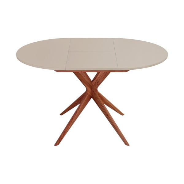 Кръгла сгъваема трапезна маса с допълнителна плоча ø 90 cm Jubi – Ragaba-image-1