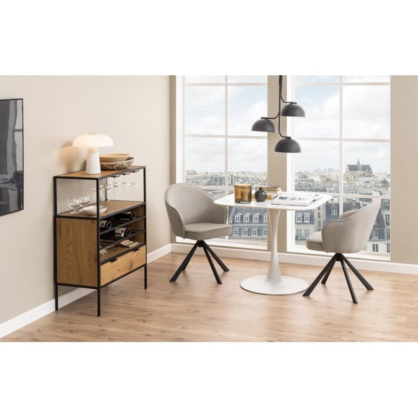 Трапезна маса с керамичен плот 90x90 cm Malta – Actona-image-3