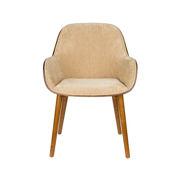 Бежов тапициран трапезен стол с подлакътници Taylor – Dutchbone-image-2