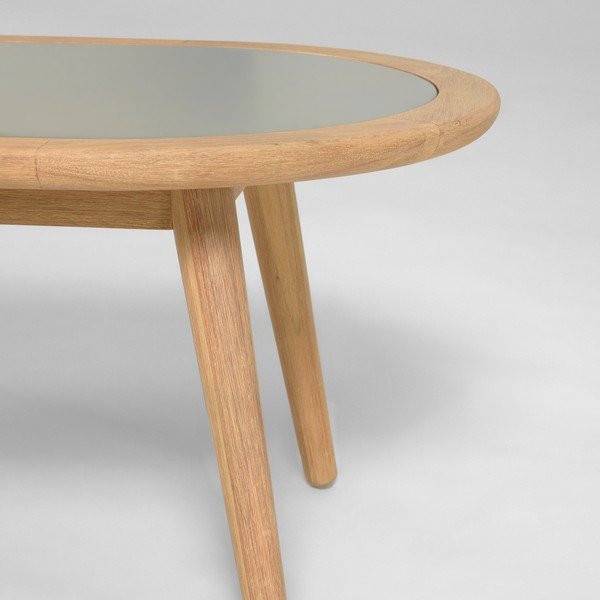 Градинска маса, изработена от евкалиптово дърво с бетонен плот Nina Glynis - Kave Home-image-1