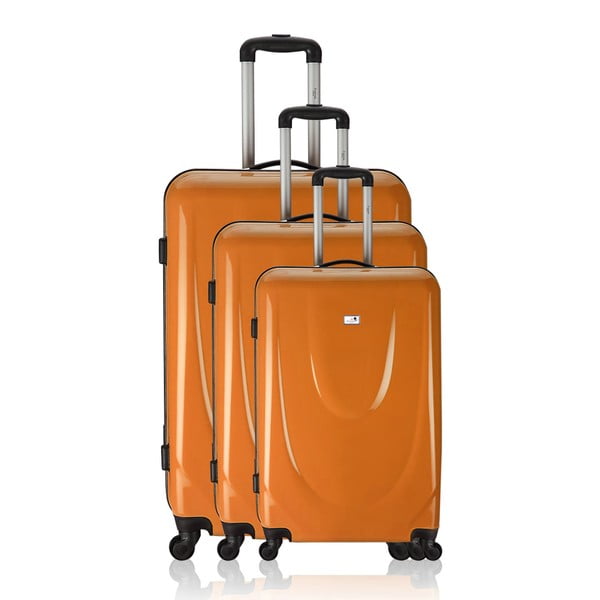 Sada 3 kufrů Integre Full Orange, 114 l/75 l/46 l