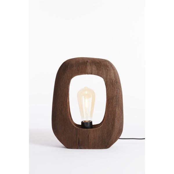Кафява настолна лампа (височина 30 cm) Kelafo – Light & Living-image-3