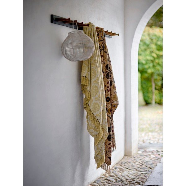 Жълто одеяло със смес от памук 130x155 cm Pratello – Bloomingville-image-2