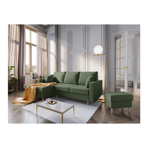 Зелен пуф Aubrieta, 60 x 45 cm - Mazzini Sofas-image-4
