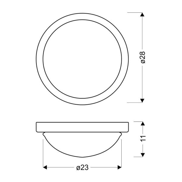 Лампа за таван в златист цвят със стъклен абажур ø 28 cm Roda - Candellux Lighting-image-2