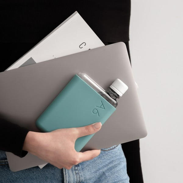 Тюркоазено синя силиконова колба ръкав A6 - Memobottle-image-3