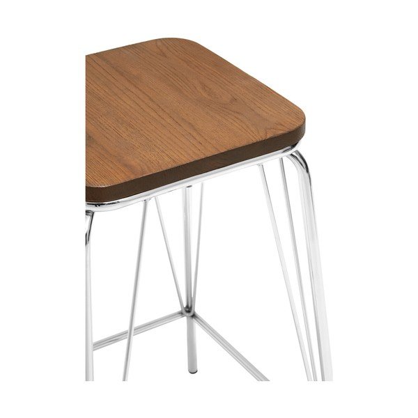 Стол от масивен бряст в сребрист цвят/в естествен цвят District – Premier Housewares-image-4
