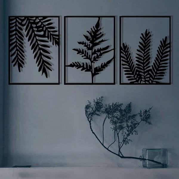 Метални декорации за стена в комплект от 3 броя118x50 cm Yakomo – Wallity-image-2