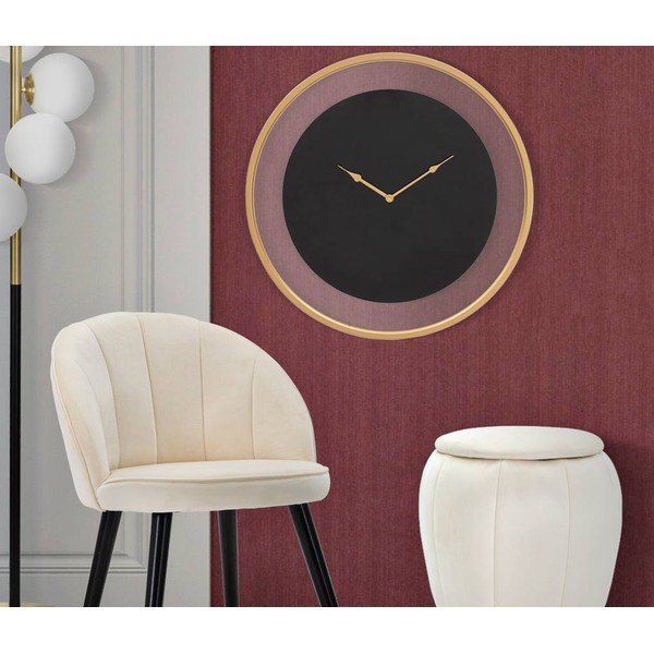 Черен стенен часовник Мода, ø 60 cm - Mauro Ferretti-image-1