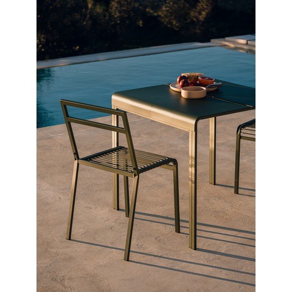 Зелен градински стол метален Oto – noo.ma-image-4