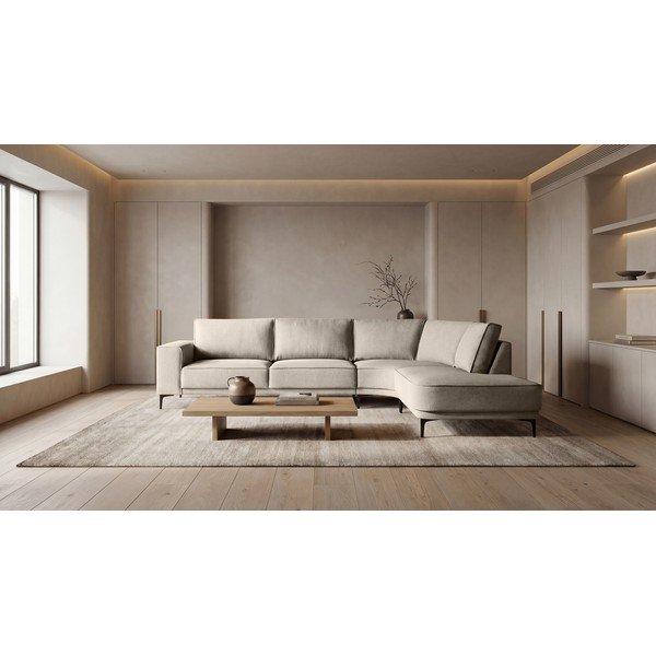 Бежов ъглов диван (десен ъгъл) Copenhagen – Scandic-image-1